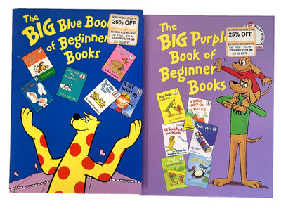 Dr. Seuss The BIG Book Of Beginner Books Purple & Blue Lot of 2