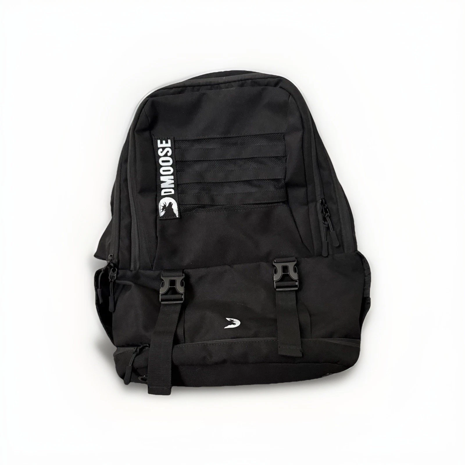 DMOOSE Black Backpack Zip Buckle Adjustable Straps Men Casual Travel/ Gym
