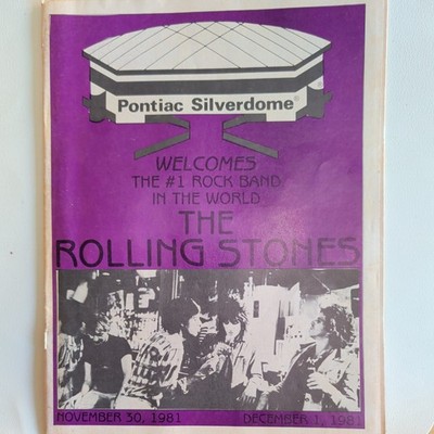 Rolling Stones 1981 Nov 30 & Dec 1 Pontiac Silverdome Original
