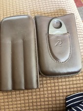 leather cigar case 3 cigars