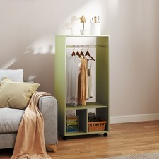 HOMCOM Open Wardrobe Clothes Rail Bedroom Clothes Storage Rod Shelve Refurbished