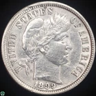1899-P Barber Head Dime - Almost Uncirculated Details: Cleaned