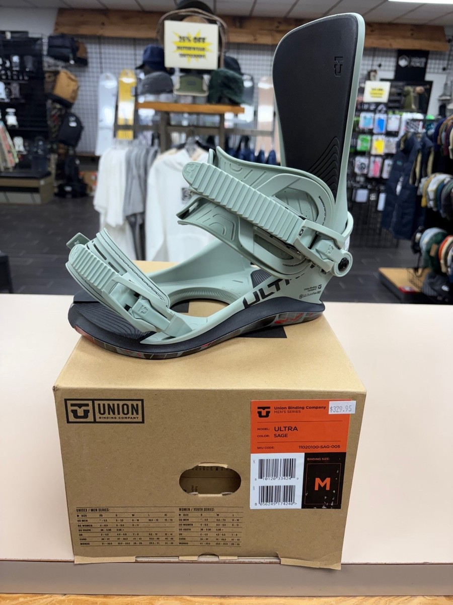 UNION ULTRA MEN'S MEDIUM SAGE (25-26) BINDINGS *NEW IN BOX UNION ULTRA MEN'S MEDIUM SAGE (25-26) BINDINGS *NEW IN BOX