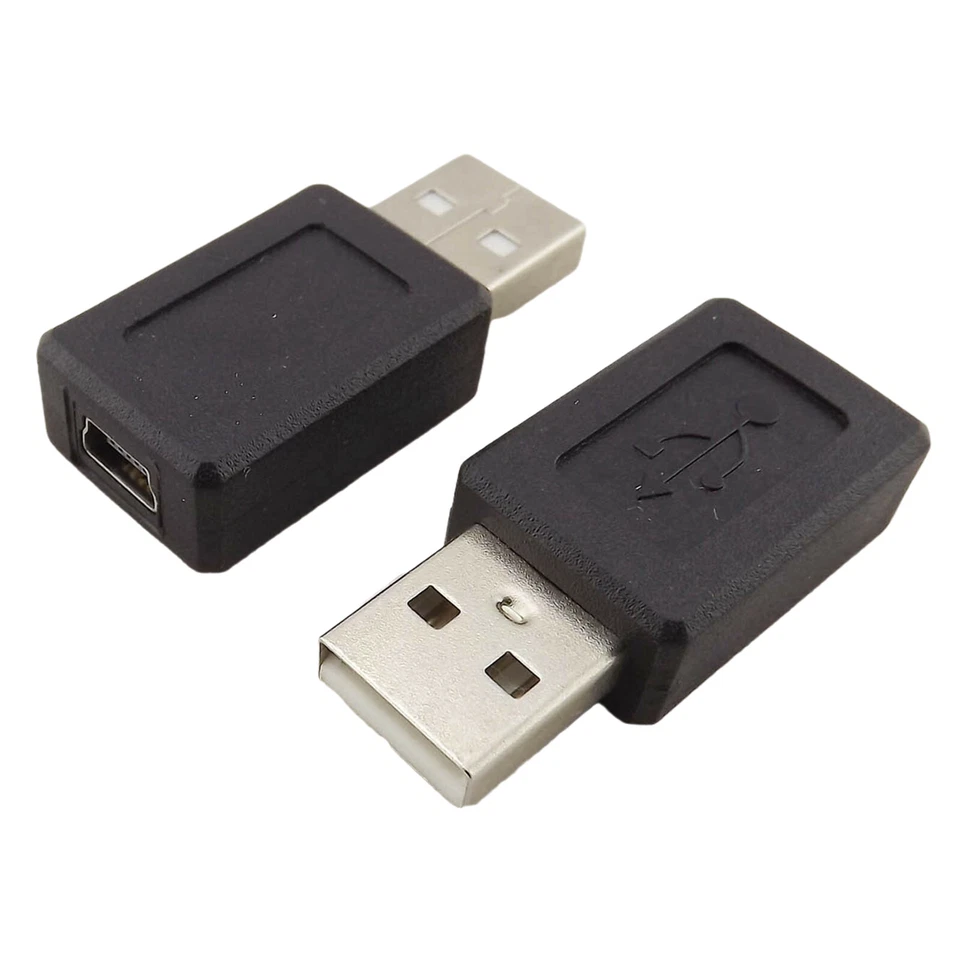 USB 2.0 A Male Plug To Mini 5 Pin B Female Jack USB Adapter Converter Connector - Image 2 of 3