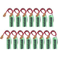 15x CR17450SE-R/A98L-0031-0012 3V 2500mAh PLC Battery for FANUC with Brown Plug