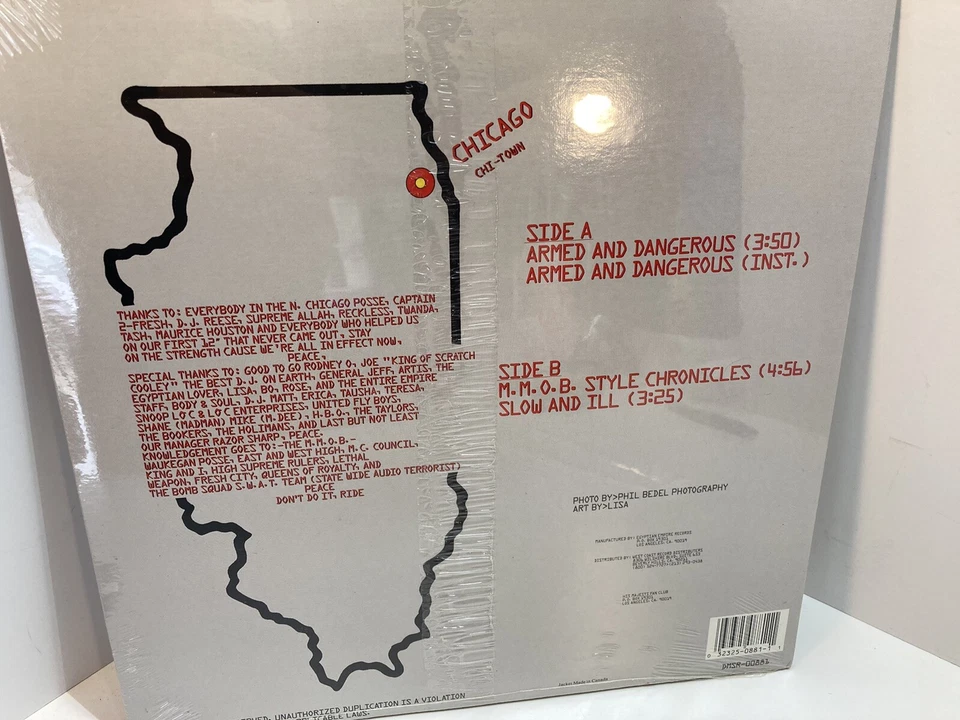 His Majesti Armed & Dangerous LP Egyptian Empire Records 1988 Sealed Chicago Rap Foto 2 de 4