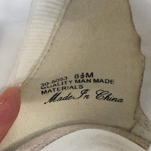 Sandali Easy Street donna 8,5 M cinturino bianco ecopelle zeppa casual perline - Foto 16 di 18