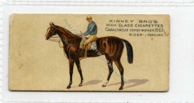 (Gb7122-454) Kinney USA, N230 Famous Running Horses, Caractacus 1889 sehr guter Zustand
