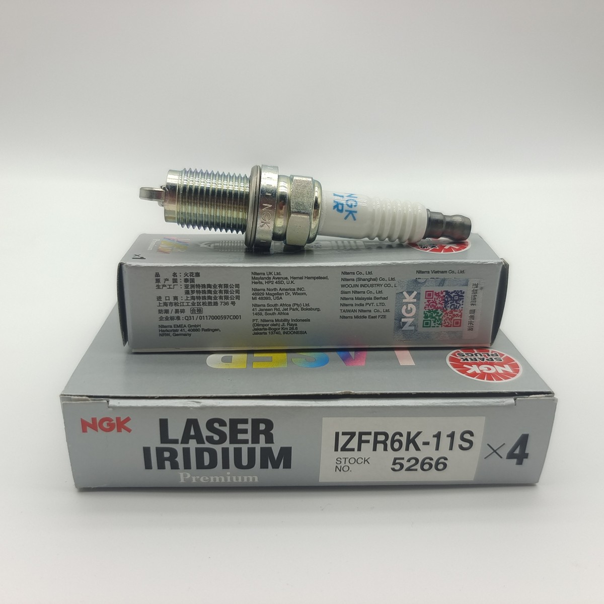 4Pcs NGK IZFR6K-11S 5266 Iridium Spark Plugs For Honda CR-V Stream