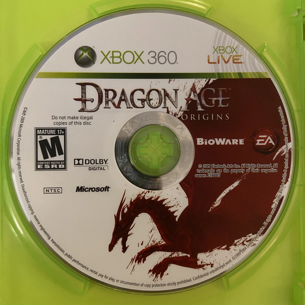 Dragon Age Origins (Microsoft Xbox 360) Original Release Complete  14633159806