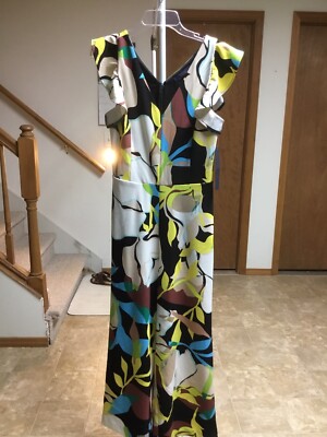Women s  Rachel Rachel Roy  Ruffled Sleeve Drop Jumpsuit, Size M, Black Bloom