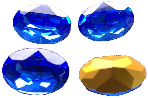 16mm Rhinestone Beads Vintage Original Set of 4 NOS Unused 1950's Czech Glass