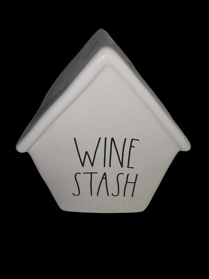 Rae Dunn WINE STASH Money Bank Birdhouse Style Design by Magenta #195
