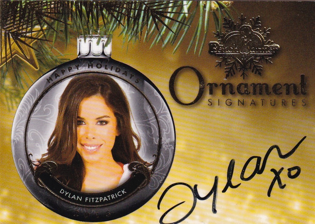 Dylan Fitzpatrick 2015 Bench Warmer Holiday Past Present Ornament Card Autograph