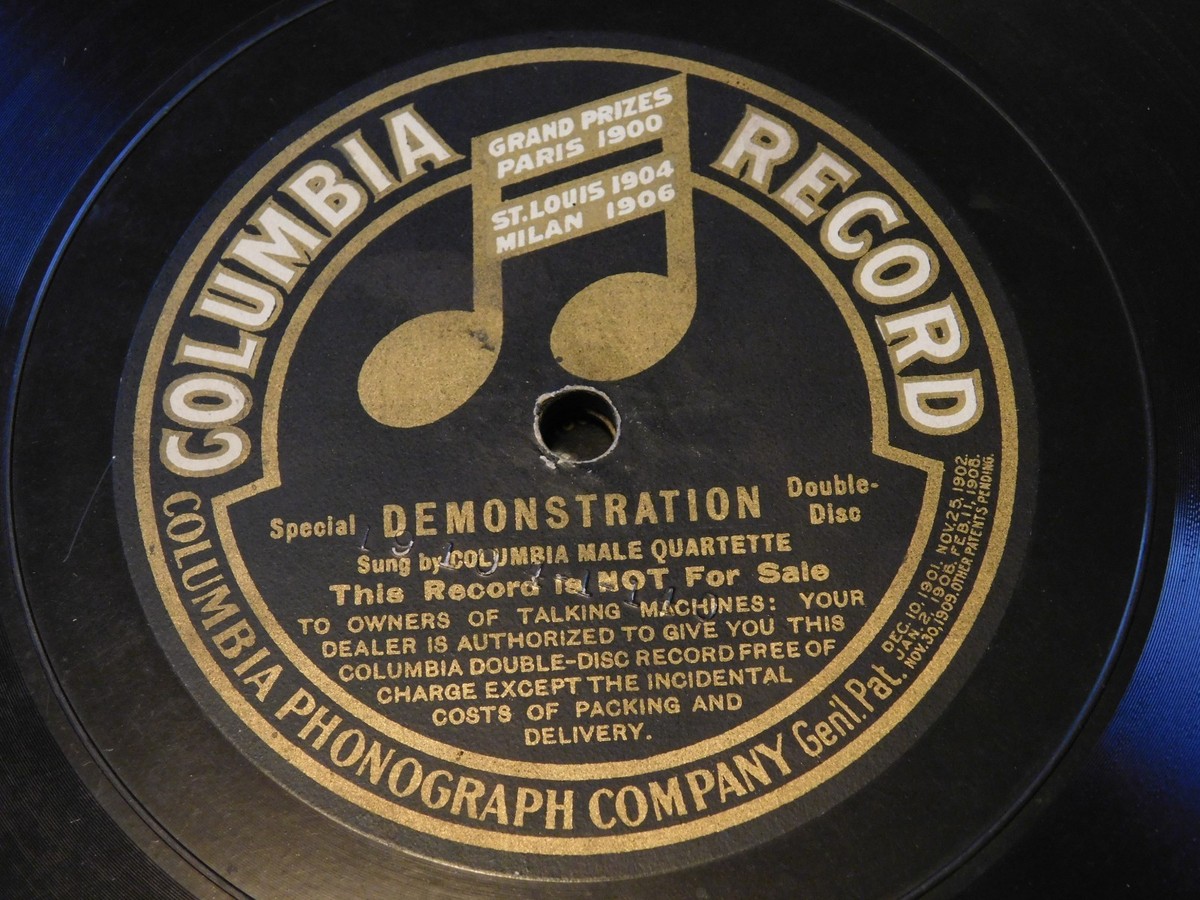 Circa. 1908 Columbia Special Demonstration Double Disc Un-Numbered