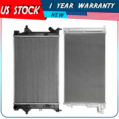 Radiator and AC Condenser Kit For 17-19 20 Hyundai Elantra Aluminum Replacement