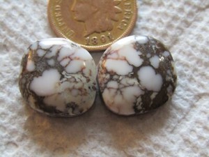 2 WildHorse Magnesite Cabs 24 carats wild horse Natural Matching Set Cabochons
