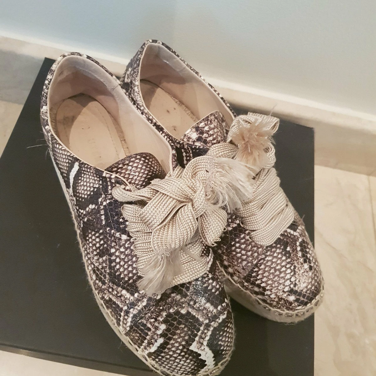 Snakeskin espadrilles platform hot sale