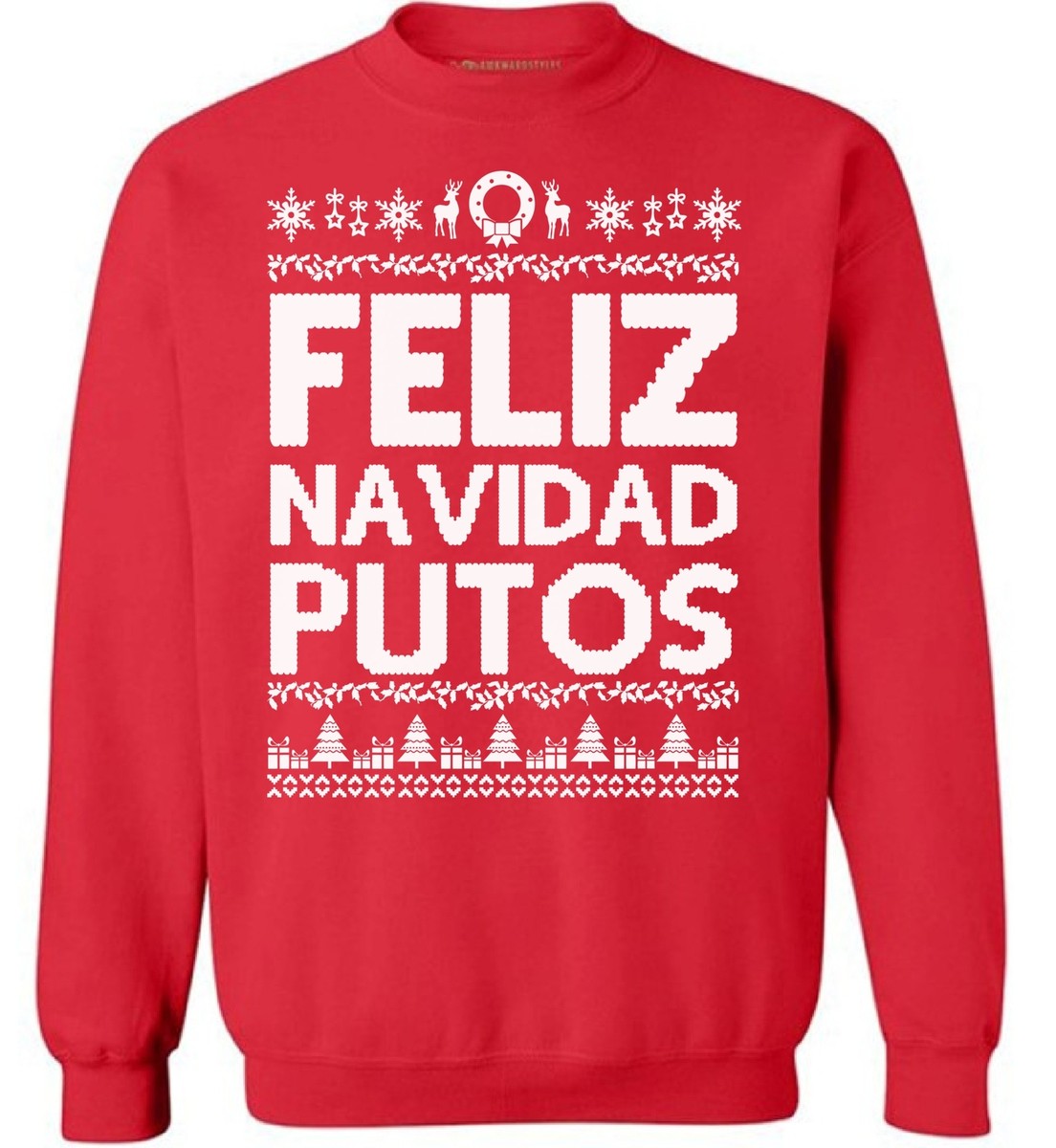 T-shirt "Feliz Navidad Putos" - Humour Décalé Pour Les Fêtes, Fabrication Artisanale Aux États-Unis