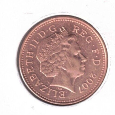2007 Great Britain A/Uncirculated One Penny Elizabeth II