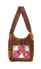 Guatemala Handmade ARTISAN Multicolor Boho Hippie Shoulder Bag Purse BROWN B004