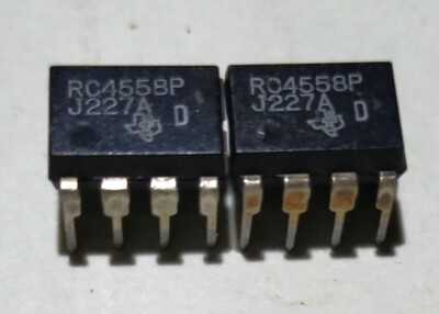 Texas Instruments TIのRC4558P 同LOT2個セット Texas Instruments TI RC4558P 1982年日本製
