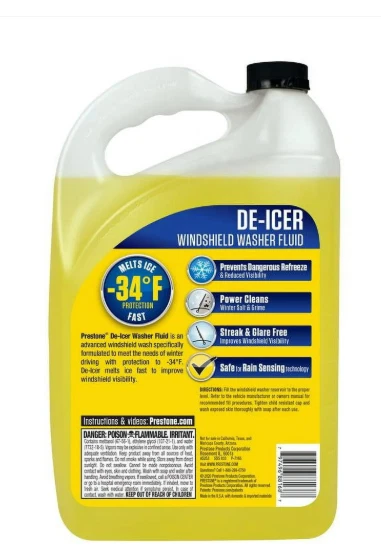 Prestone Windshield Washer Fluid , Cleaner/De-Icer, -34 degrees, 1 Gallon New Foto 2 de 4