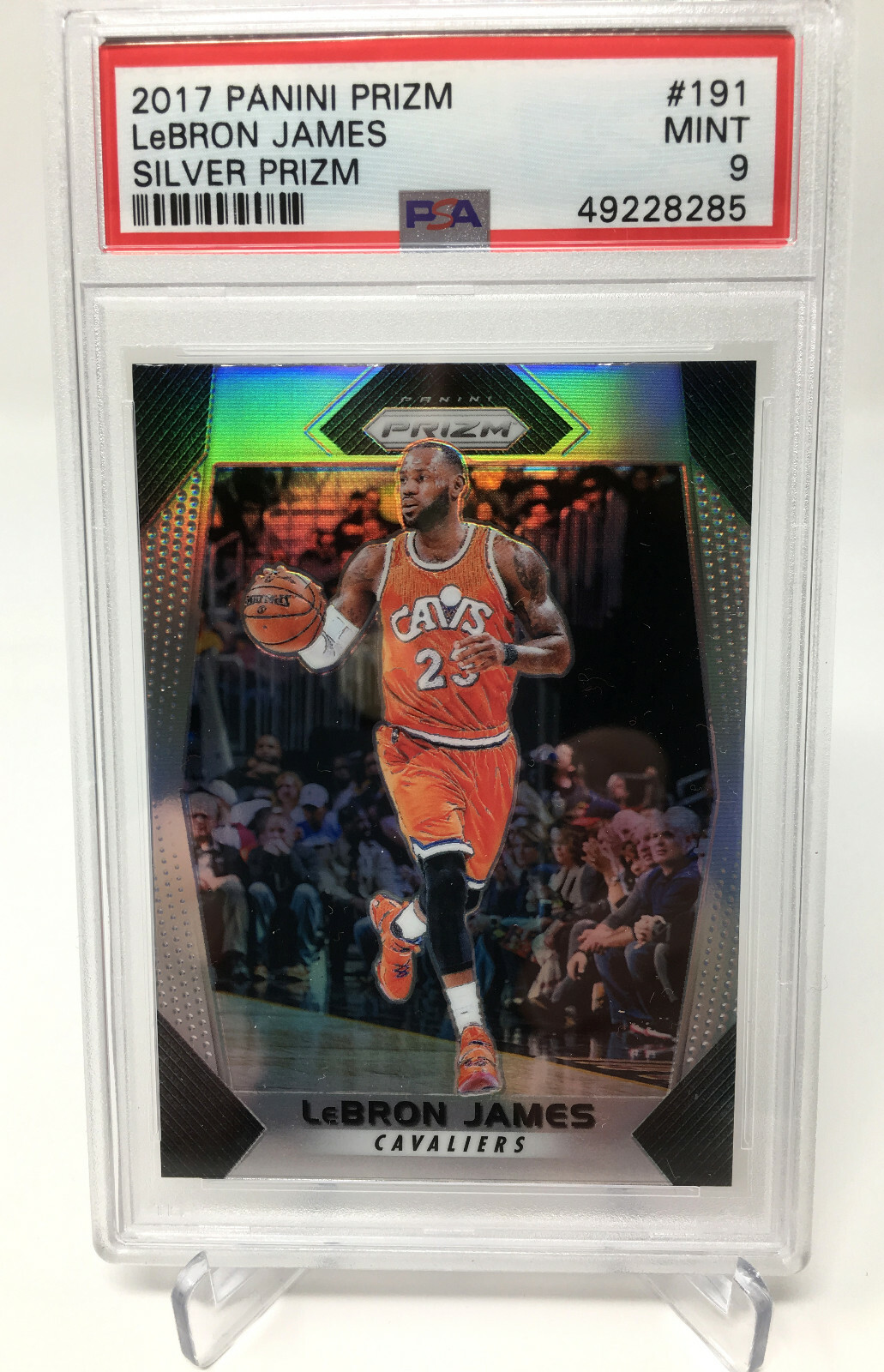 2017 Panini Prizm #191 Lebron James  SILVER PRIZM   PSA 9 - POP 611