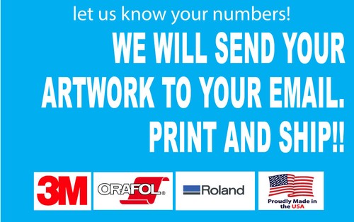BLUE CARBON Custom Boat Registration Numbers Decals Vinyl Stickers Your Numbers - Picture 4 of 7