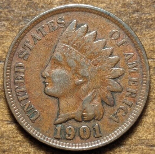 1901 Indian Head Cent Penny Fine