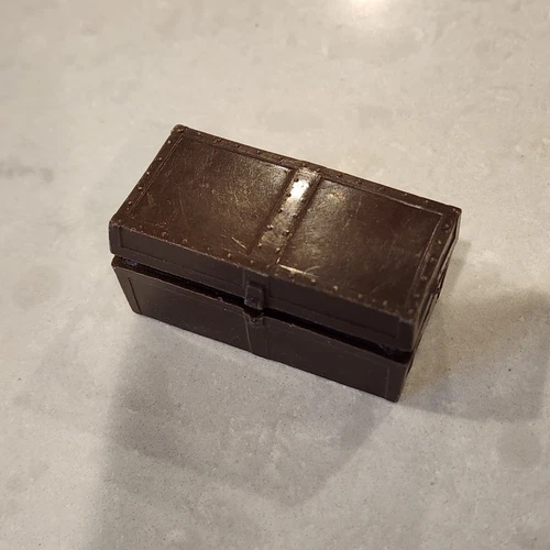 Vintage  Marx Johnny West Best Dark Brown Strong Money Box Cowboy Accessory