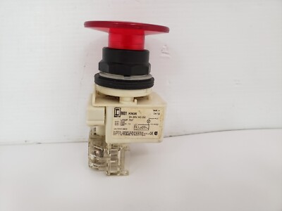 SQUARE D 9001-SK2L35R21H13 PUSHBUTTON MOMENTARY ILLUM. MUSHROOM HEAD RED