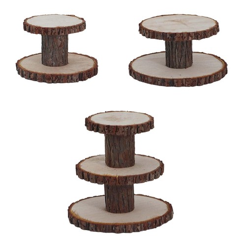 Présentoir Gâteau En Carton,3 Niveaux Présentoir À Cupcakes Tour À D