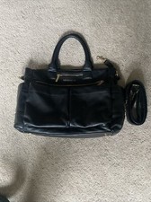 Black Vegan Leather Diaper Bag The Honest Co  Everything   Large EUC