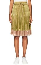 Red Valentino 247725 Womens Fabric A-Line Skirt Metallic Gold/Pink Size 38