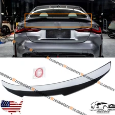 For 2021-25 BMW 4 Series G22 G82 Rear Trunk Spoiler PSM Style Gloss Black Coupe
