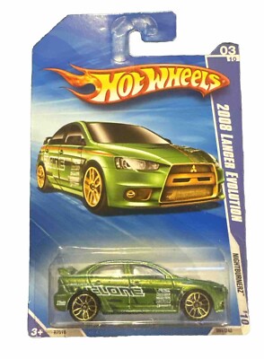 2009 HW 2008 Lancer Evolution Clone Green With Gold Base