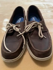 SPERRY TOP-SIDER DEFENDER 2 DARK BROWN BOAT SHOES SIZE 11 M.GOOD CONDITION