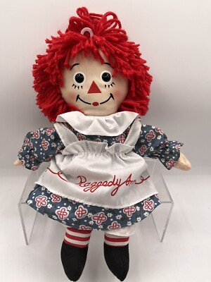 Raggedy Ann Applause Plush Stuffed Doll Hasbro 2002 14  (No Hand Tag) I Love You