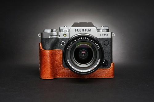 Genuine Real Leather Half Camera Case Bag Cover for FUJIFILM X-T4 XT4 - Picture 18 of 33
