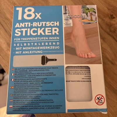 Treppenstufen Anti-Rutsch Sticker 18x XXL 75x12cm Antirutschstreifen Treppe NEU