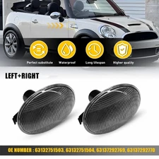 2X Front Side Fender Marker Light Clear Lens For Mini Cooper R55 R56 R57 R58 R59