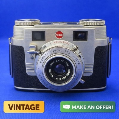 コダック Signet 35 Kodak Ektar 44mm f3.5 Vintage Kodak Signet 35 Camera Ektar 44mm f/3.5 w/ Leather Case