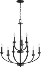 Reyes - 9 Light 2-Tier Chandelier in Quorum Home Collection style - 31.25