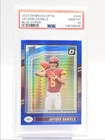 JAYDEN DANIELS 2024 DONRUSS OPTIC RATED ROOKIE BLUE HYPER GEM RC PSA 10 Q0004