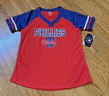 MLB Philadelphia Phillies Girls Jersey T-Shirt Youth Size Large 10/12 NWT