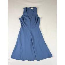 Dress The Population Midi Dress Womens XL Blue Crepe Business Casual Minimalist