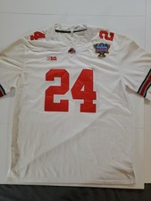 Shaun Wade Ohio State Buckeyes #24 Jersey White Allstate Sugar Bowl Patch 2XL