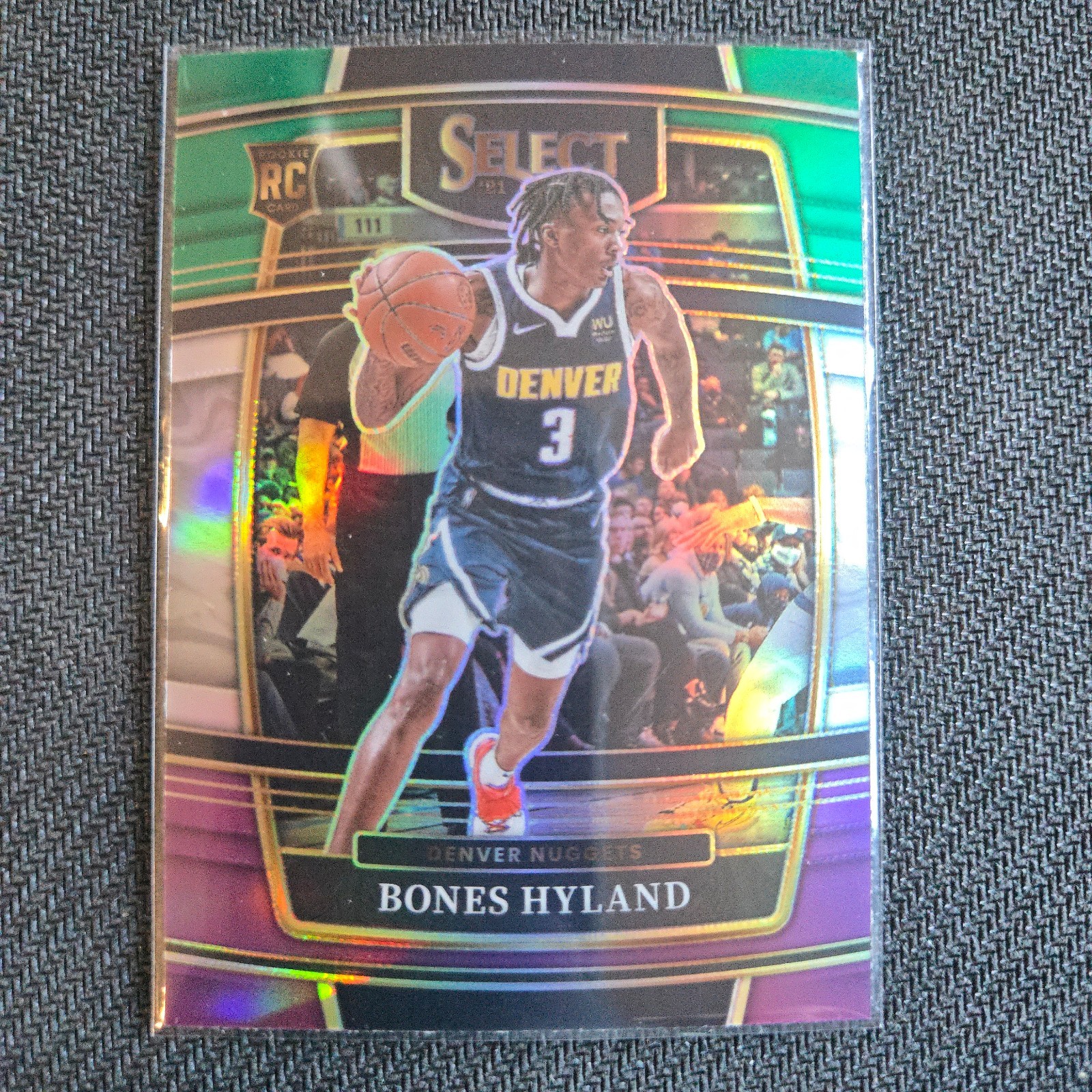 2021-22 Panini Select - Bones Hyland #79 Green White Purple Prizm (RC)