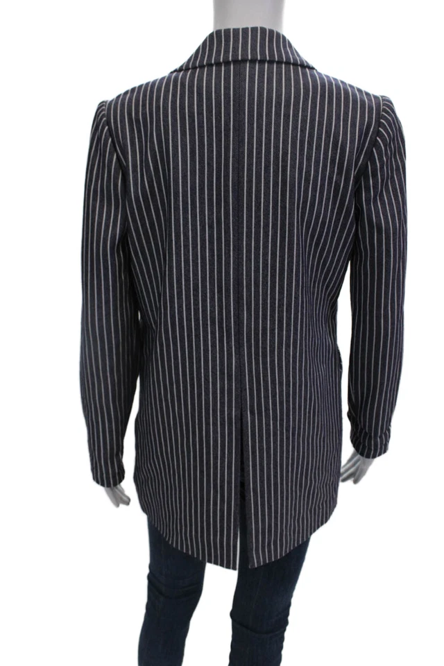 Chaqueta a rayas BCBGeneration para mujer manga larga forrada dobladillo abertura talla XS Foto 4 de 4